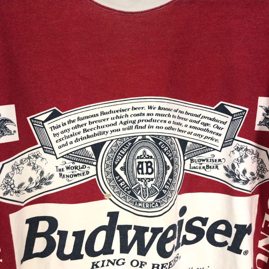 90年代 カナダ製 Budweiser バドワイザー 半袖Tシャツ 企業ロゴ
