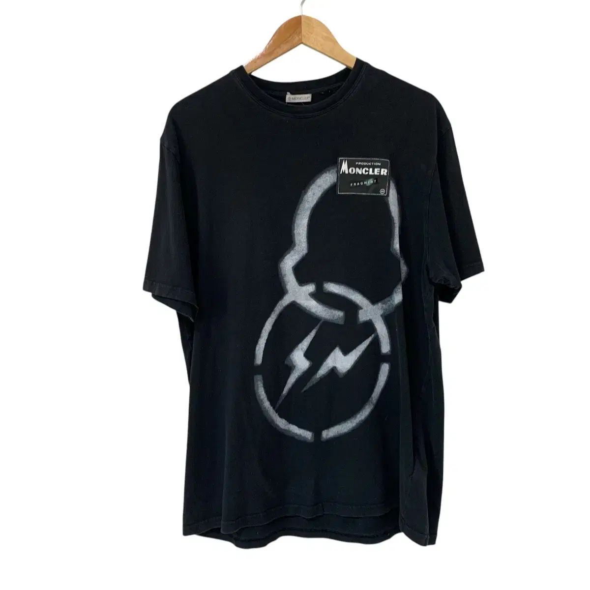 MONCLER モンクレール プリント 半袖 Tシャツ 黒 ヴィンテージ ユニセックス