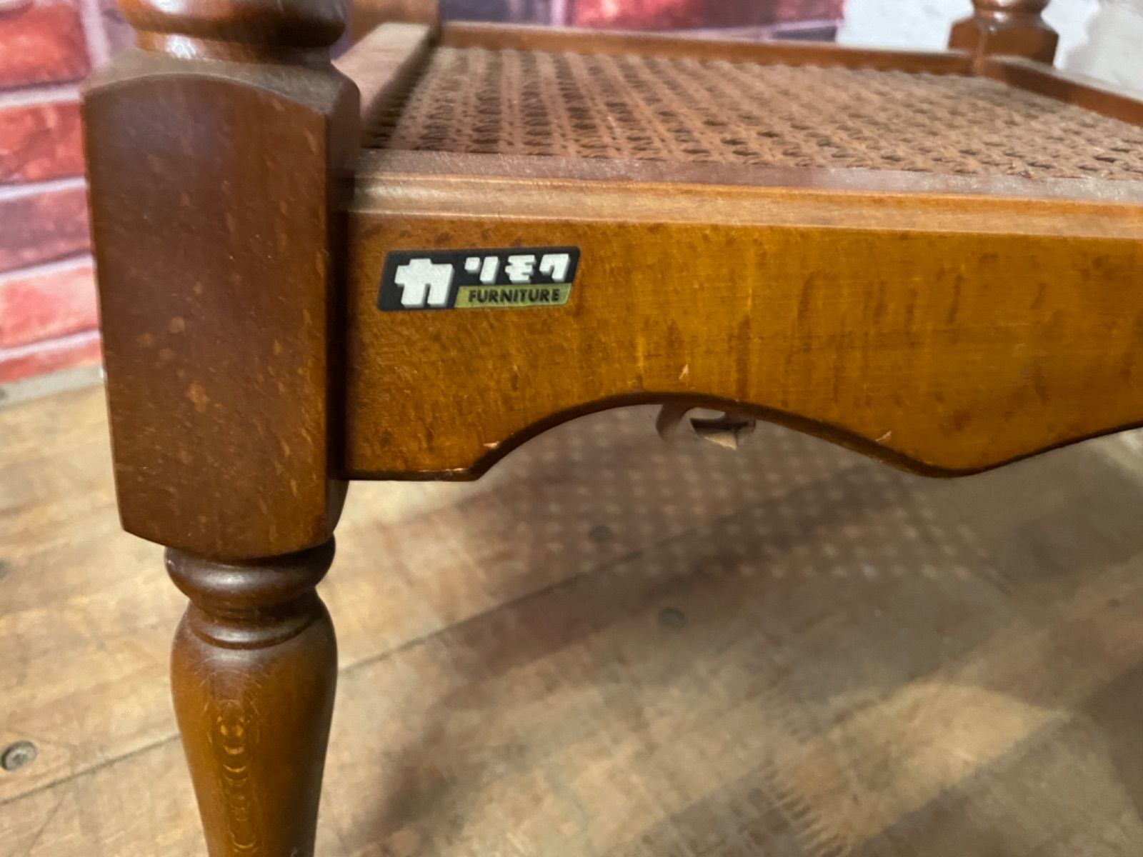 オールドカリモク コーヒーテーブル サイドテーブル 白天板 木製