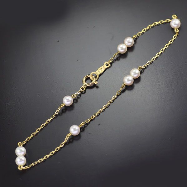 MIKIMOTOミキモト アコヤベビーパールブレスレット K18YG