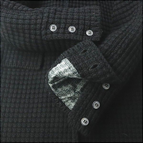 美品 Bark バーク イタリア製 ワッフル編み 圧縮ニット チェスター