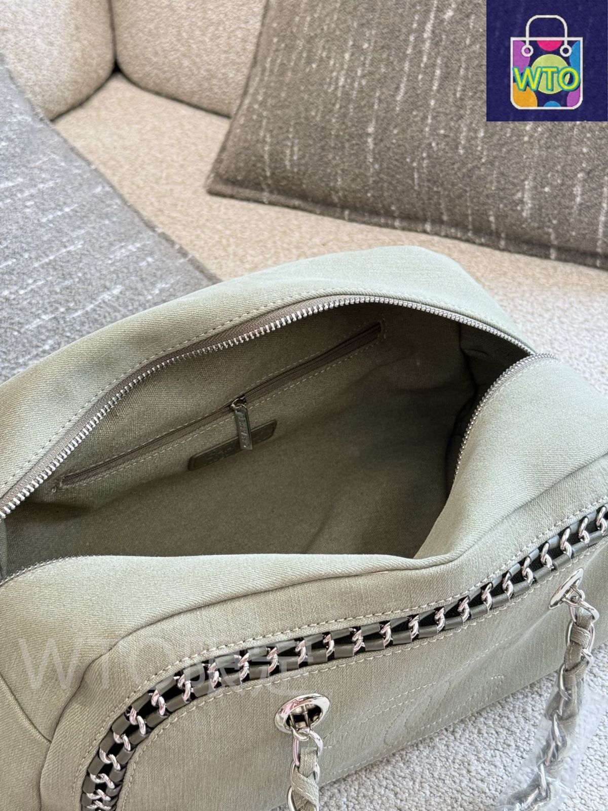 今日 Chanel シャネル ボウリングバッグ オリーブグリーン デニム-WTO輸入2 DECORATOM_COM_BR