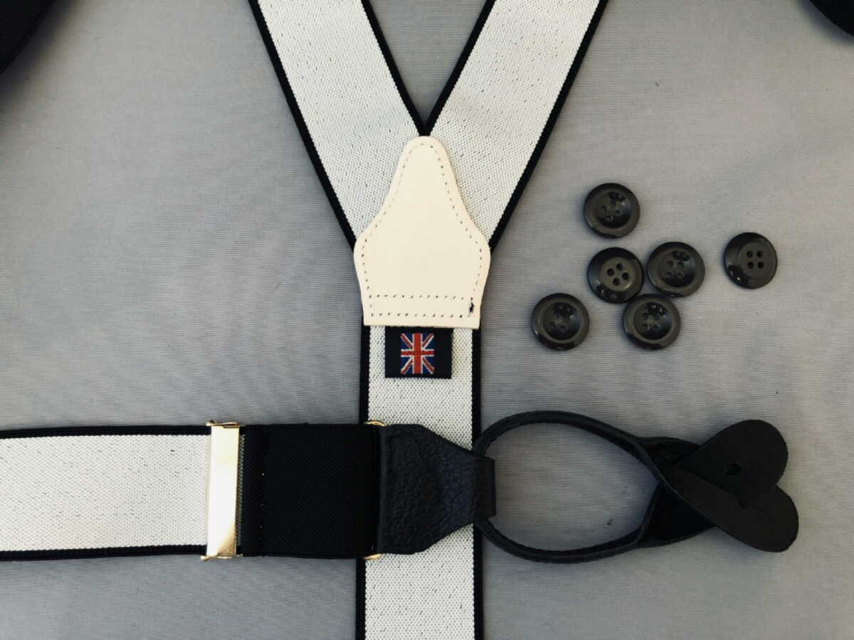 サスペンダー 英国製アルバートサーストン クラシック6ボタン留