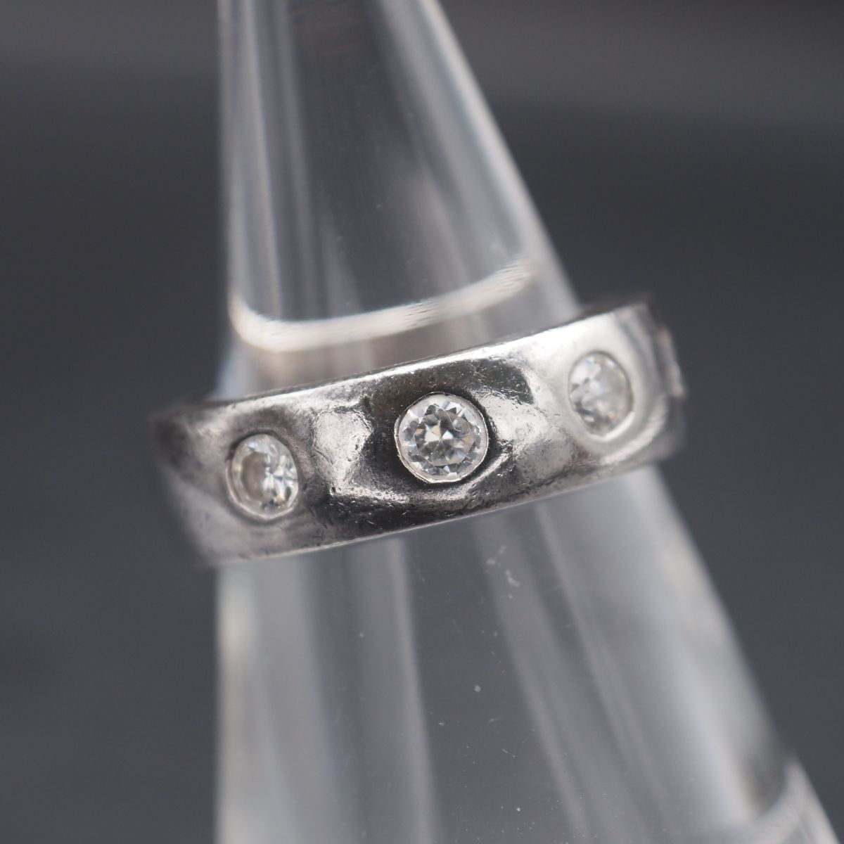 F963 ダイヤモンド風 SILVER925刻印 リング デザイン シルバー