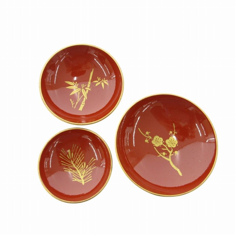 美品✨ 輪島塗 漆塗り 屠蘇器 お屠蘇セット（お銚子、三つ組盃、屠蘇台） 御屠蘇器 おとそセット 漆器 トレー 祝膳 三つ組み盃 盃台 銚子