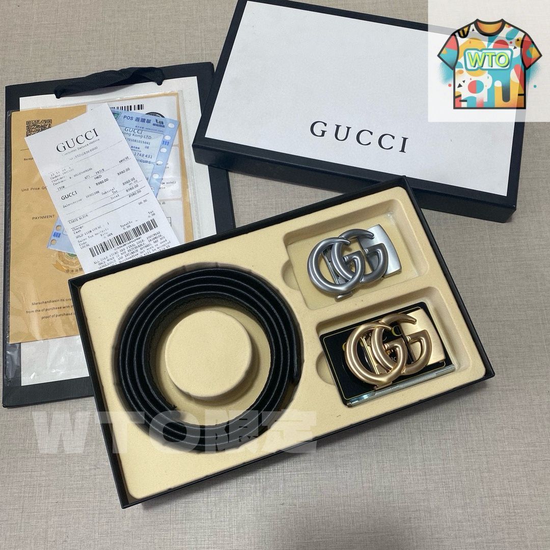 GUCCI 本革ベルト箱・保存袋付き新品未使用 GUCCI 本革ベルト箱・保存袋付き新品未使用 本日特価] グッチ