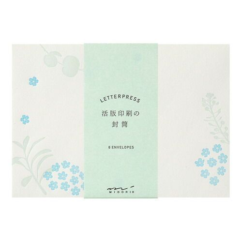 (まとめ）【ミドリ】 封筒 活版 ちらし花柄 20560 【×20セット】