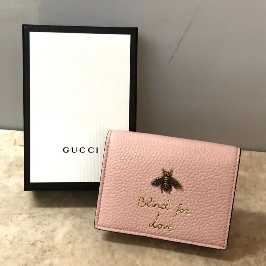 GUCCI グッチ BEE ビー アニマリエ 二つ折り コンパクト 財布