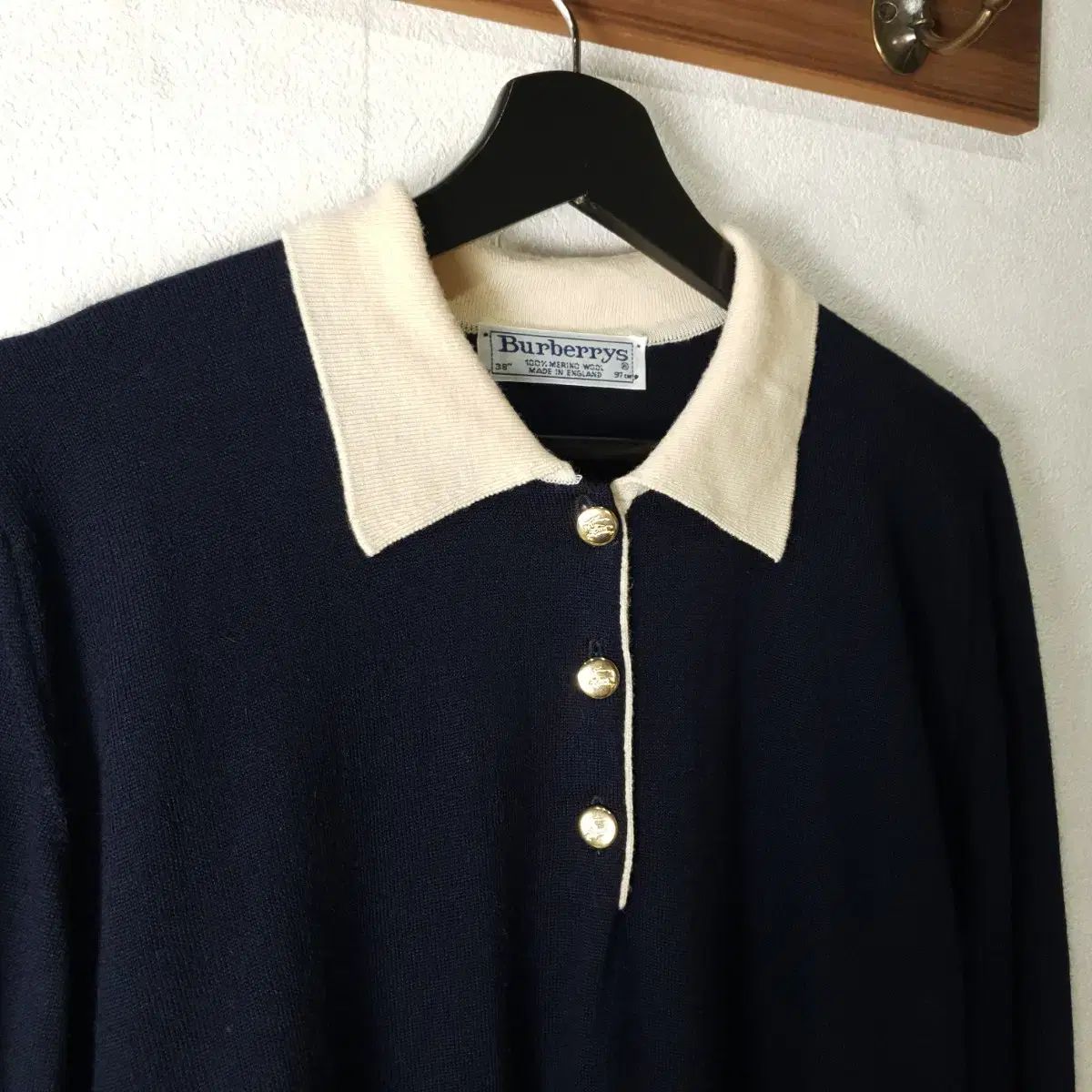 着回しコーデ BURBERRY BURBERRY バーバリー メリノウール ニット