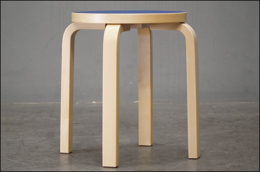 【新品 未使用】Artek スツールe60 scope別注 リノリウム レザー Stool 60 (スツール60) |リノリウム | Artek (アルテック)