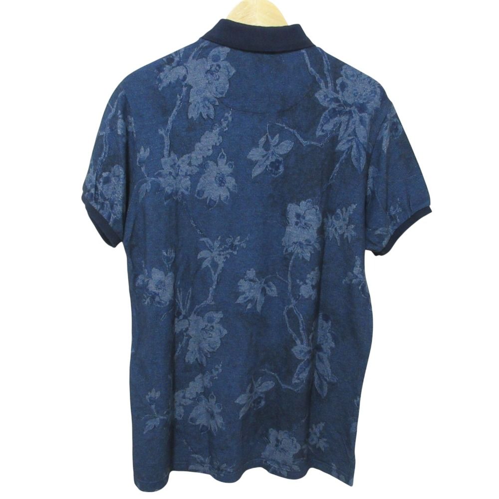 美品 ETRO エトロ フラワージャガード 鹿の子 半袖 ポロシャツ