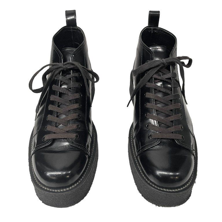 Y's for men ガラスレザー8ホールデミブーツ レースアップ