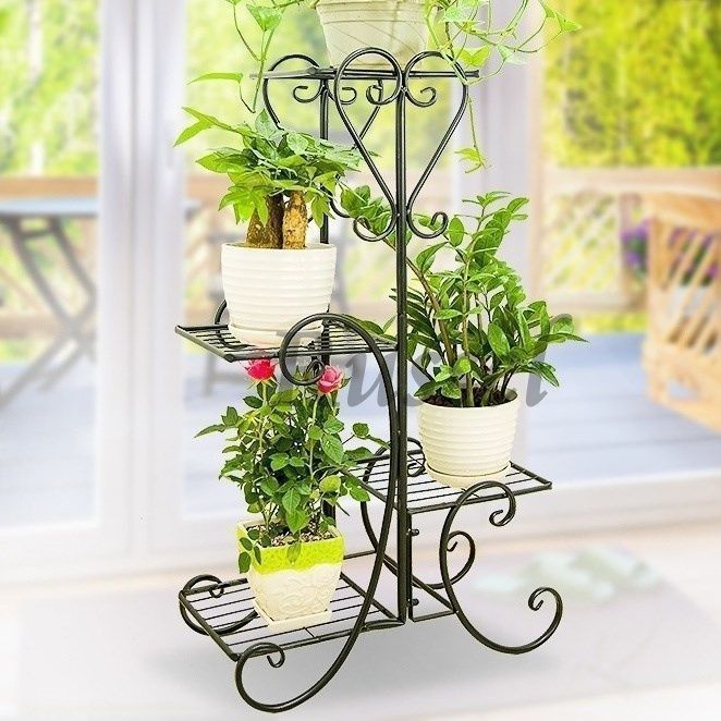 流線型 プランタースタンド 華やか フラワースタンド フラワーラック ヨーロッパ レトロ 室内 玄関ポーチ ベランダ 白 黒 dhsF334