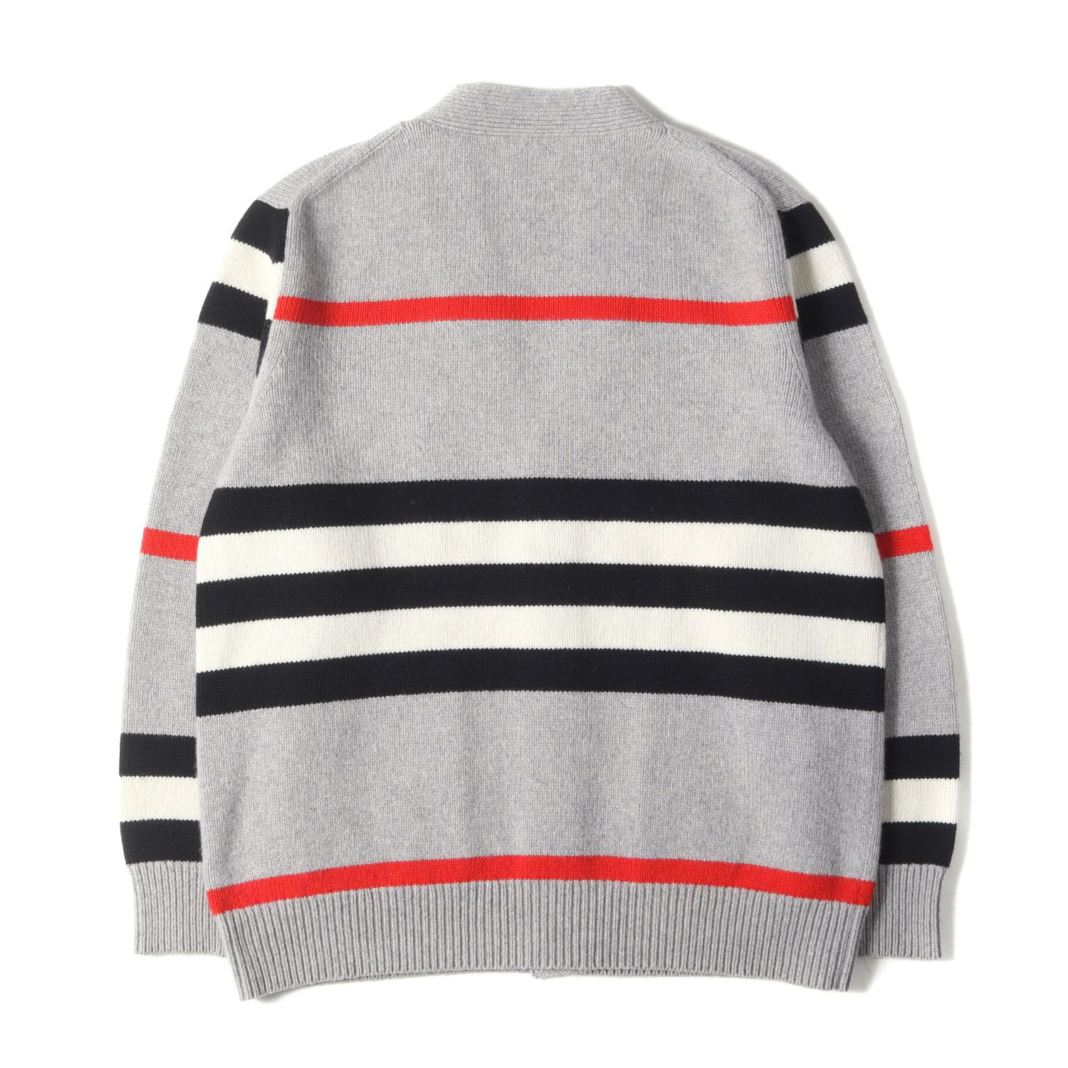 BURBERRY グレー カーディガン 38 BURBERRY BLACK LABEL バーバリーブラックレーベル D1N22-821-04