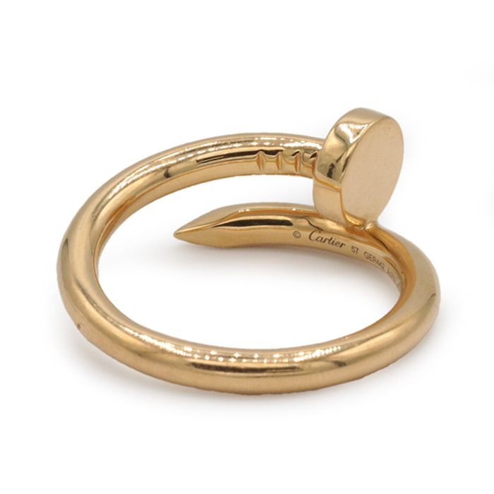 CARTIER カルティエ ジュストアンクル リング 指輪 イエローゴールド 18金 K18YG Au750 ジュエリー メンズ レディース ユニセックス サイズ約18号 保証書付属