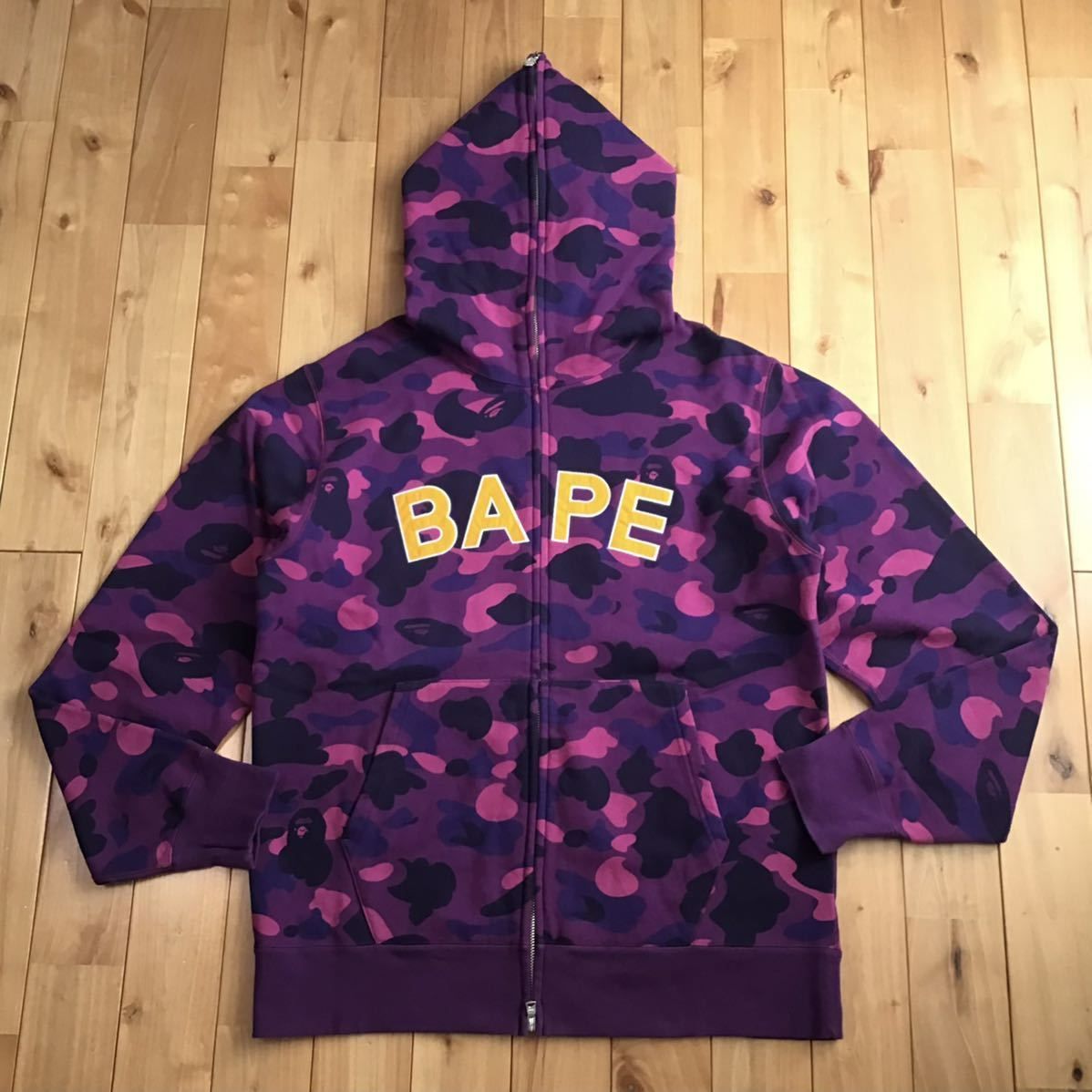 トップス BAPE Giant Purple Camo フルジップ パーカー