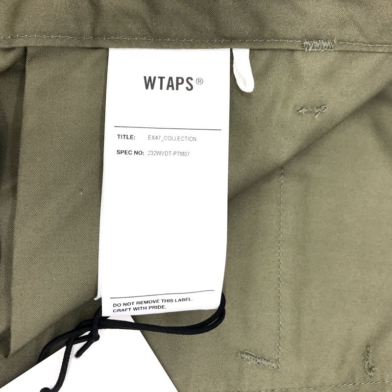 WTAPS カーゴパンツ オリーブ サイズ3 232WVDT-PTM07 WTAPS カーゴパンツ 232WVDT-PTM07 袋付き ズボン 無地 古着