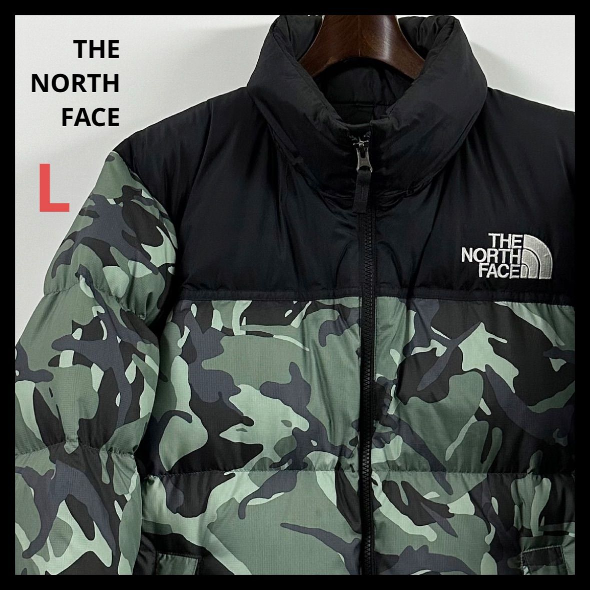 THE NORTH FACE ノースフェイス ヌプシ ダウンジャケット 青迷彩 総柄 美品 - メルカリ