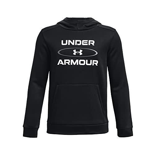 アンダーアーマー(UNDER ARMOUR) アーマーフリース グラフィック フーディ パーカー ボーイズ 1373539-001 ブラック/ピッチグレー YMサイズ
