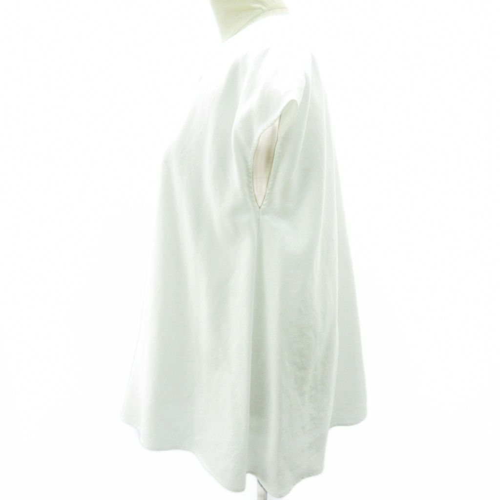 エンフォルド ENFOLD 23SS リネンライク フロントタックプルオーバー 白 ホワイト 38 約M 300GS830-1890