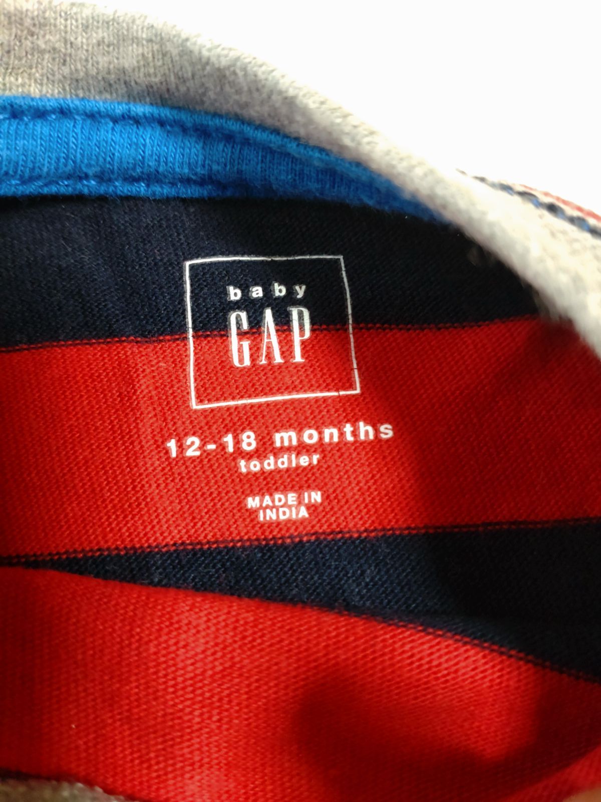 671　80㎝　Baby　GAP　12～18ヶ月　薄手ロンT　長袖Tシャツボーダー