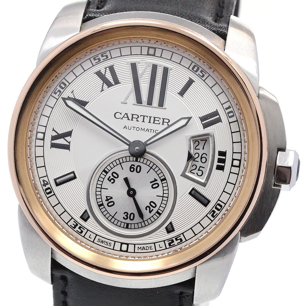 カルティエ CARTIER W7100011 カリブル ドゥ カルティエ 自動巻き メンズ良品_863239