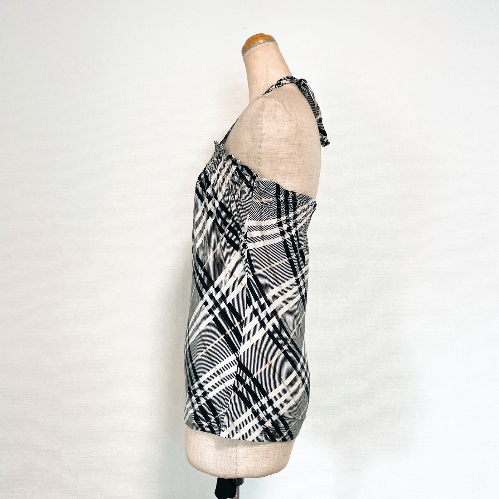 【希少】バーバリーブルーレーベル　ホルターネック　ノバチェック BURBERRY BLUE LABEL バーバリーブルーレーベル ホルターネック