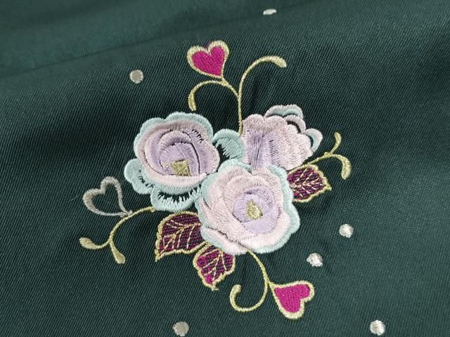 平和屋着物○女性 行灯袴 総刺繍 花唐草文 高麗納戸色 卒業式 洗える  