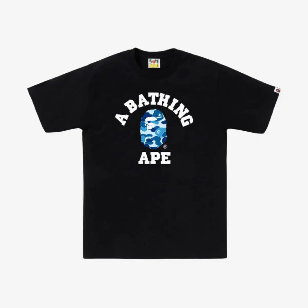 BAPE ABC Camo College T ー Shirt Black Blue