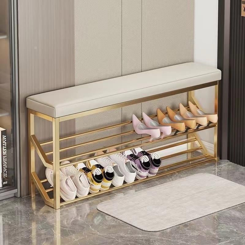 玄関ベンチ シューズラック 収納ベンチ 玄関椅子 玄関収納 3段 座面クッション 靴収納 腰掛け ベンチ 玄関スツール 収納スツール エントラ