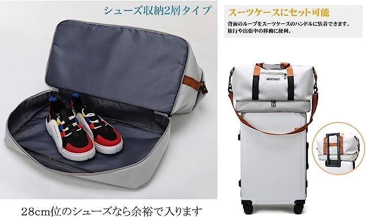 Ｓｕｒｍｏｎｔｅｒ ボストンバッグ トートバッグ ゴルフ レディース メンズ スポーツバッグ 旅行バッグ キャリーオンバッグ シューズ収納(ボストンタイプ：ブラック)