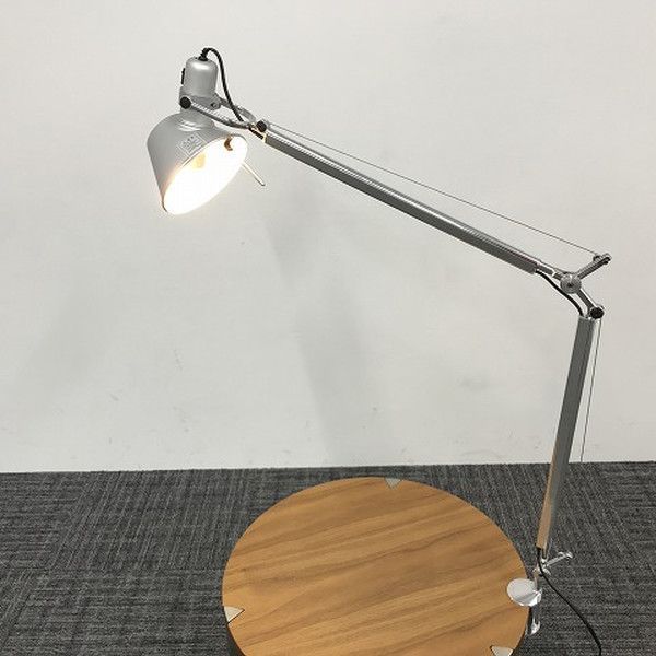 シルバー アルミ クランプ アルテミデ トロメオ 照明器具 テーブル照明 W Max1185mm