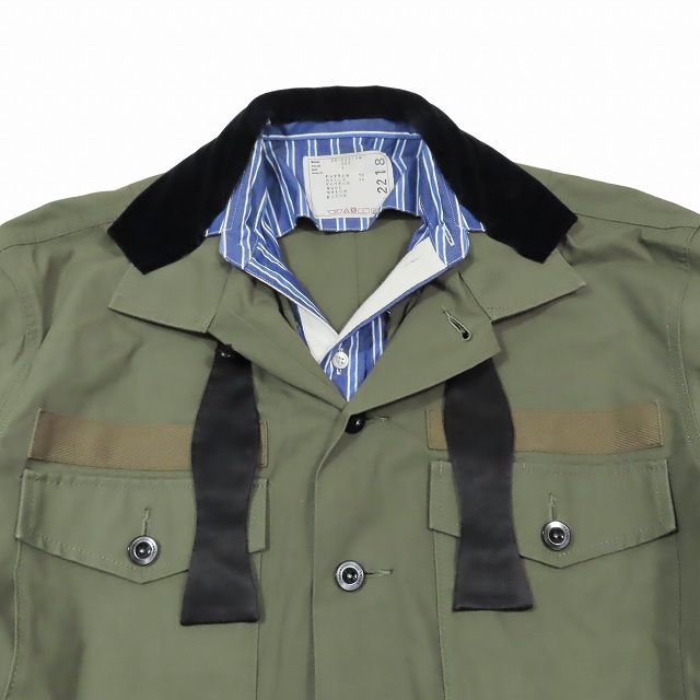 20SS 2020年製 サカイ sacai FABRIC COMBO SHIRTS レイヤード  