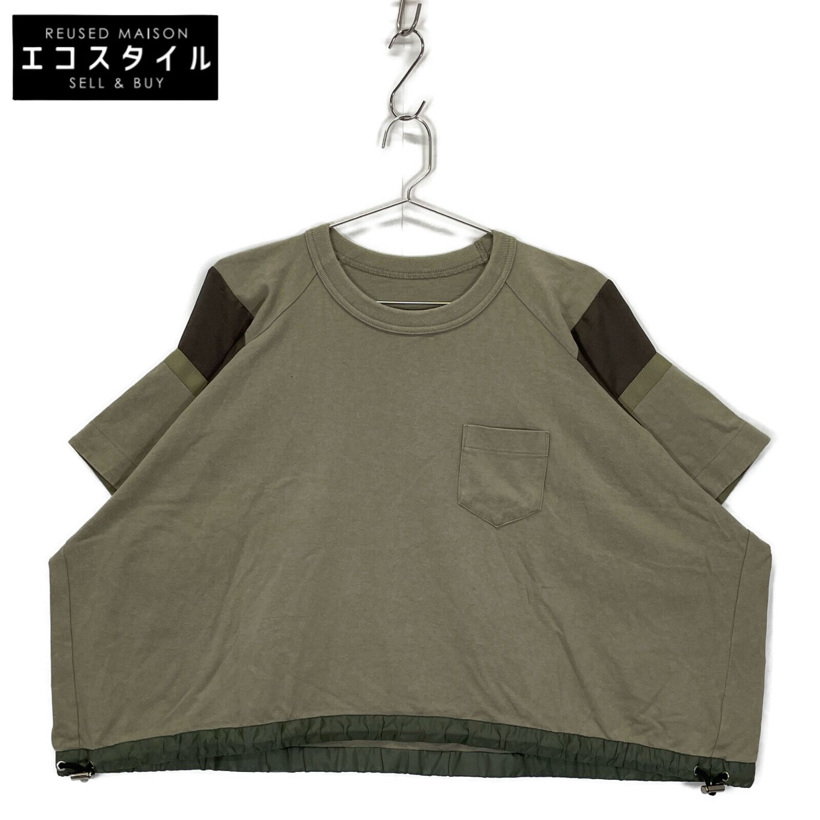 sacai サカイ 23-06567 ｶｰｷ Solid Satin Cotton Jersey Tｼｬﾂ 2