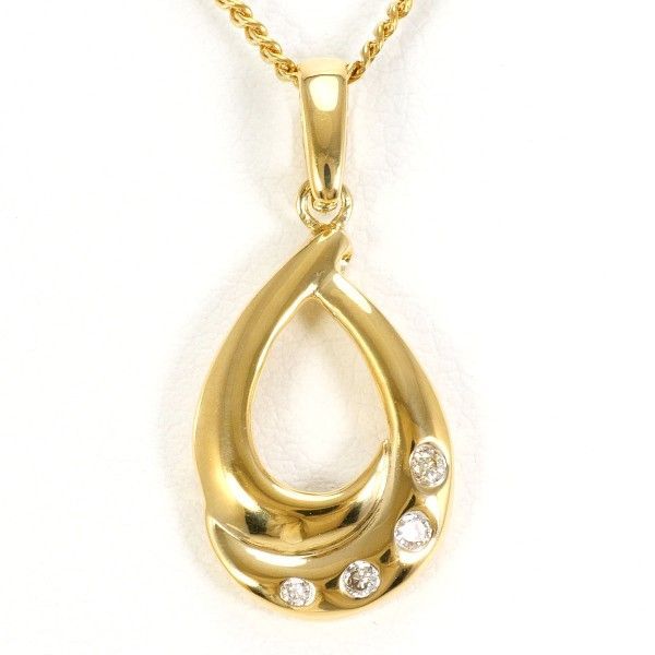 K18YG ネックレス necklace ダイヤ 0.06 総重量約4.7g 約40cm
