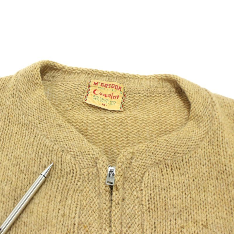60s USA製 vintage McGregor エルボーパッチ ラムウール ニット 