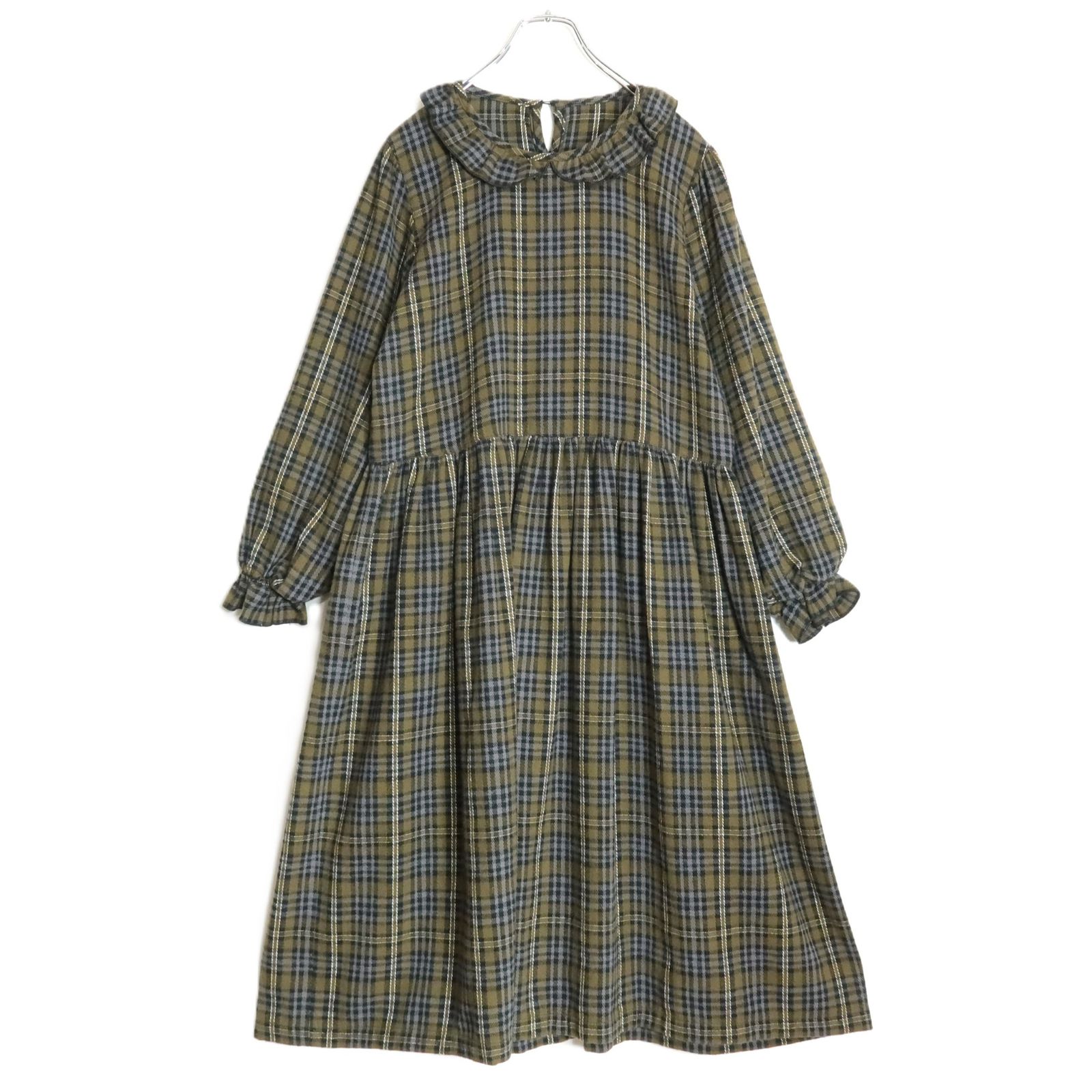 ピンクハウス チェック柄 フリル レース 切り替え ネル素材 ワンピース ピンクハウス チェック柄 フリル レース 切り替え ネル素材