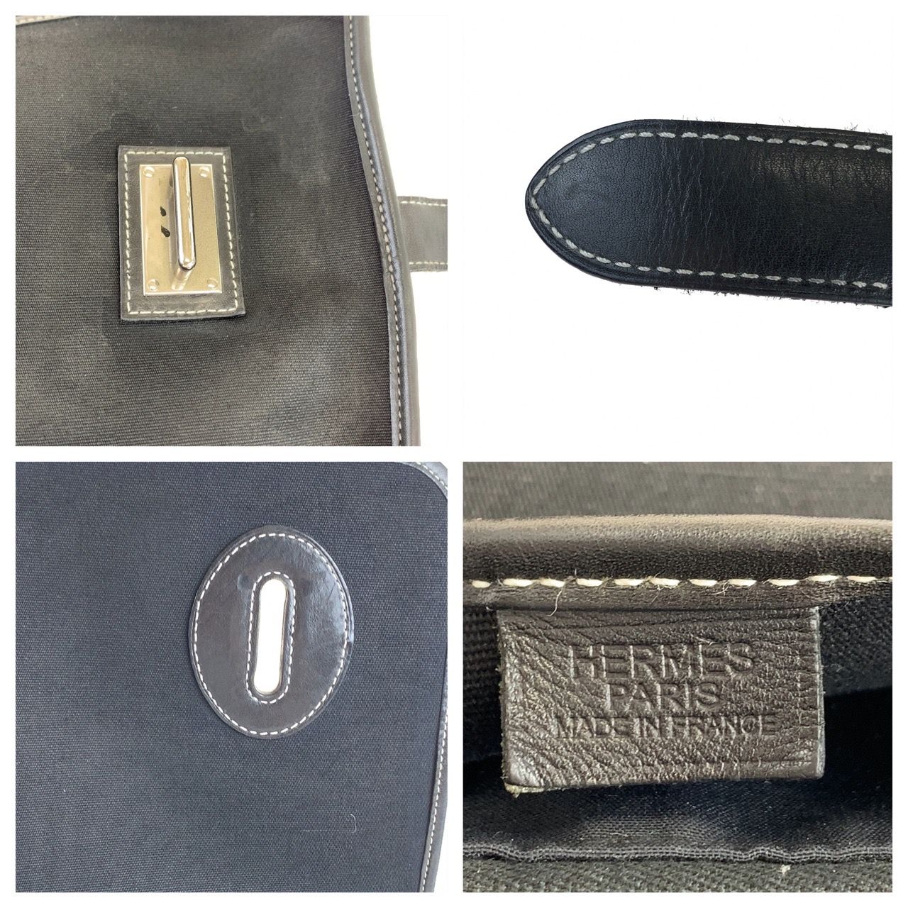 HERMES エルメス ブエナベンチュラMM ブラック 黒 トワルオフィシエ