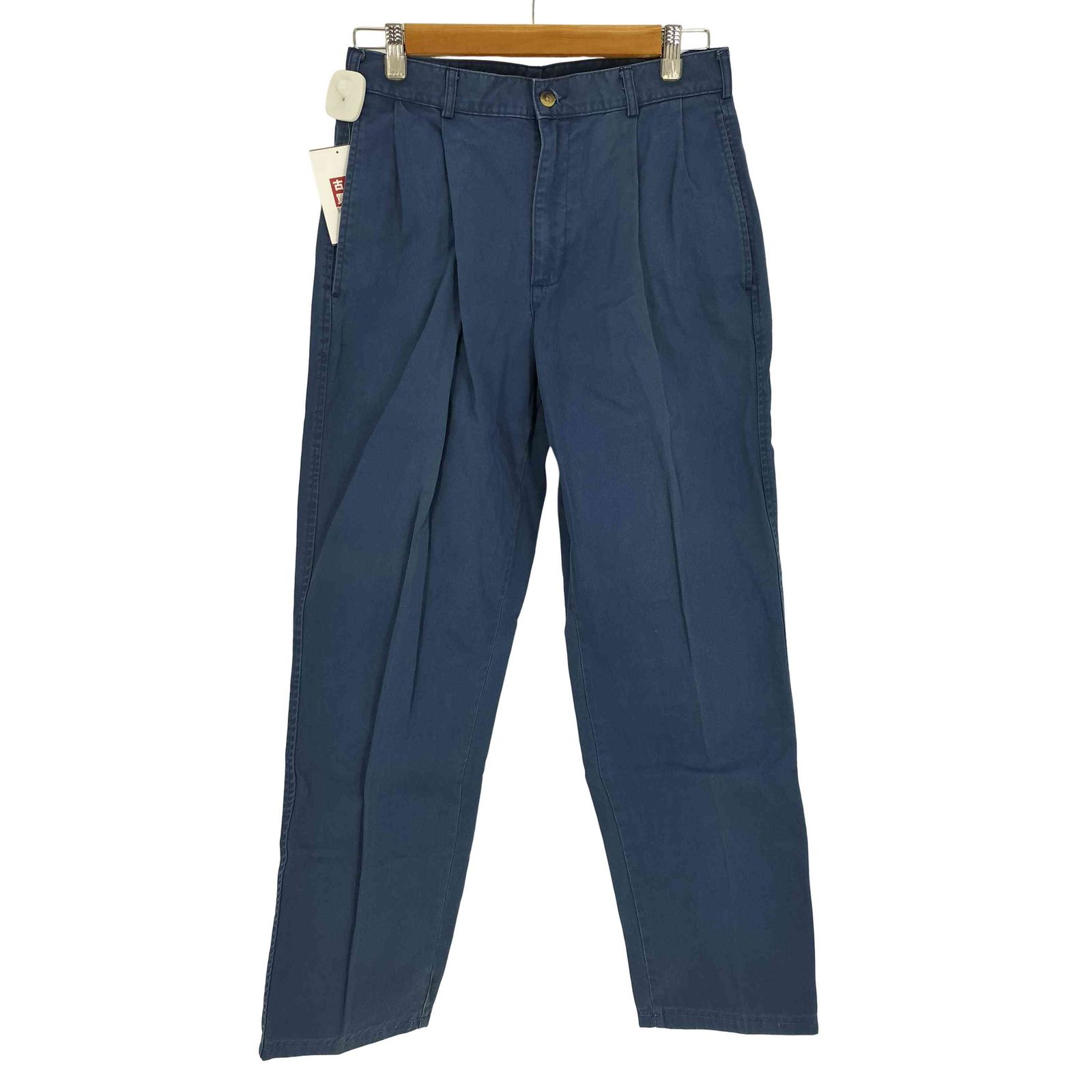 ランズエンド LANDS END 90-00S USA製 2タック コットン ツイル ストレート チノ パンツ メンズ  30