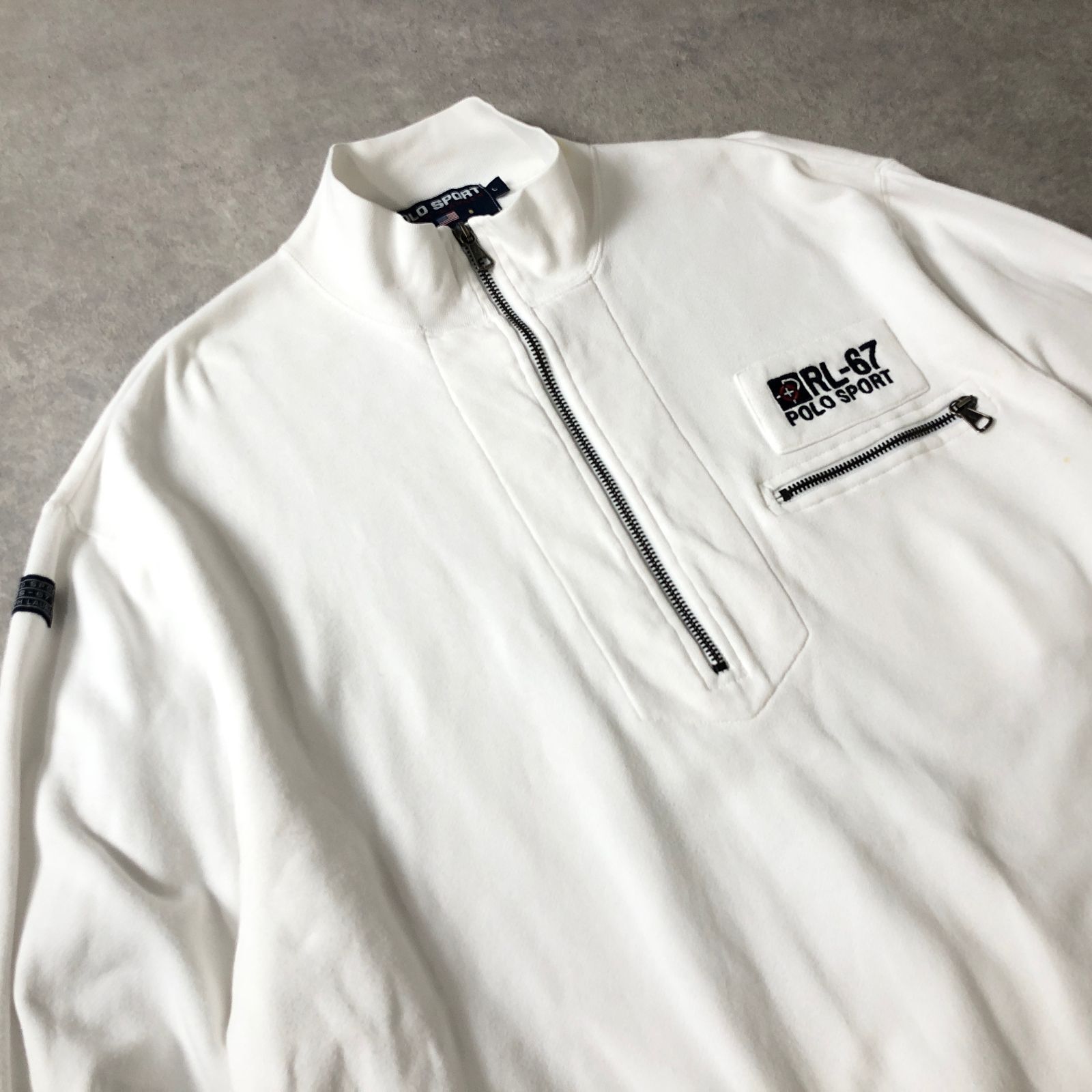 90年代オリジナル ヴィンテージ POLO SPORT RL-92 刺繍 ハーフ