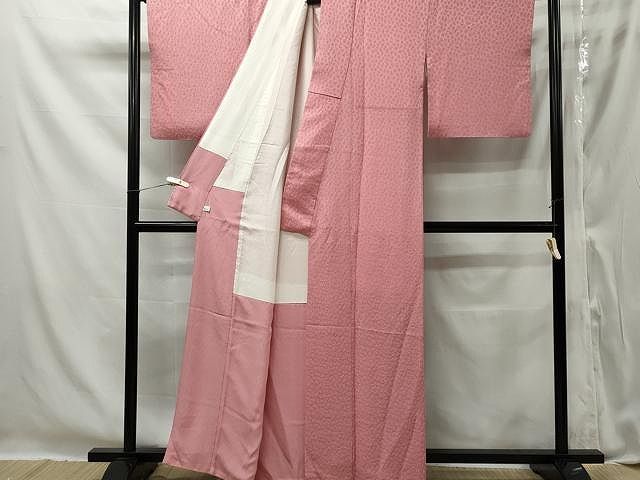 平和屋着物■上質な色無地　舞花地紋　桃色　正絹　逸品　未使用　AAAJ1205Acs 平和屋着物□上質な色無地 花尽くし地紋 桃色 正絹 逸品 CAAU0583ev 平和