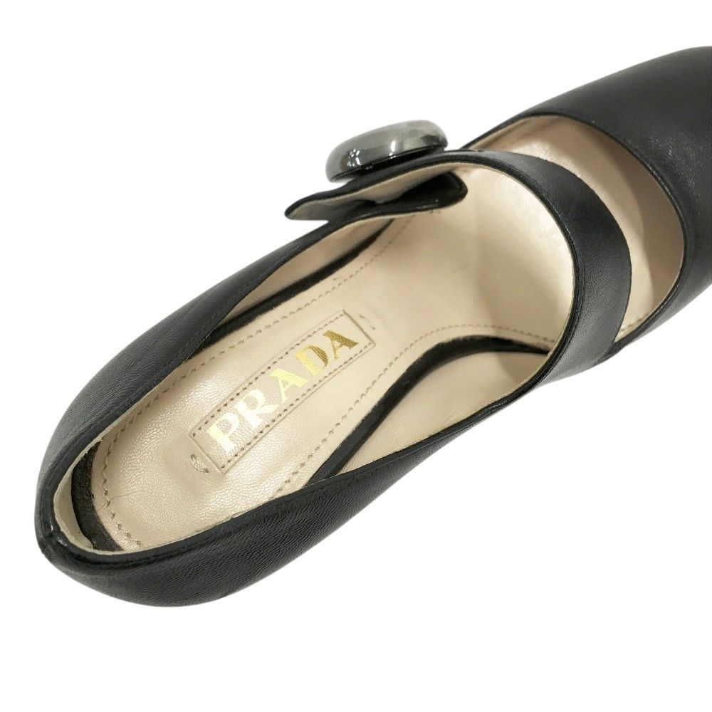 PRADA プラダ パンプス アンクルストラップ ブラック系 35 レディース
