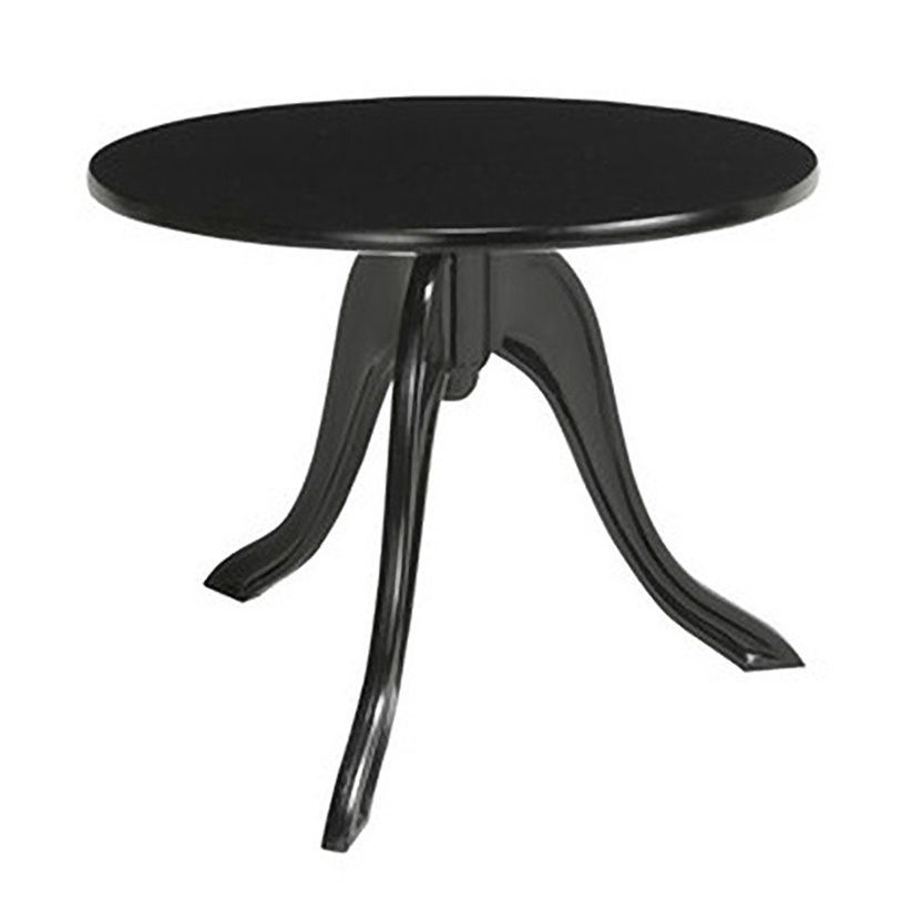 ヨーロピアン ラウンドテーブル ブラック 黒 幅30cm 丸テーブル サイド