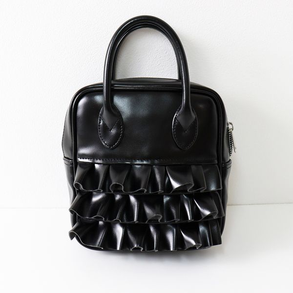 コムデギャルソン　フリル付き　ブラック　ベルト COMME des GARCONS GIRL コムデギャルソンガール フリルダッフル