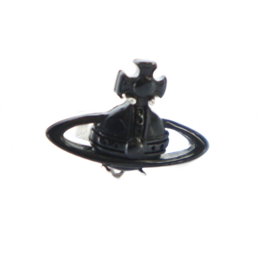 Vivienne Westwood｜ガリレオオーブピアス シルバー×ブラック Vivienne