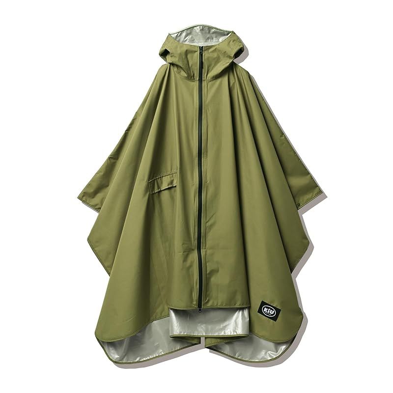 KIU ポンチョ Kiu RAIN Poncho-Daily 08.カーキ