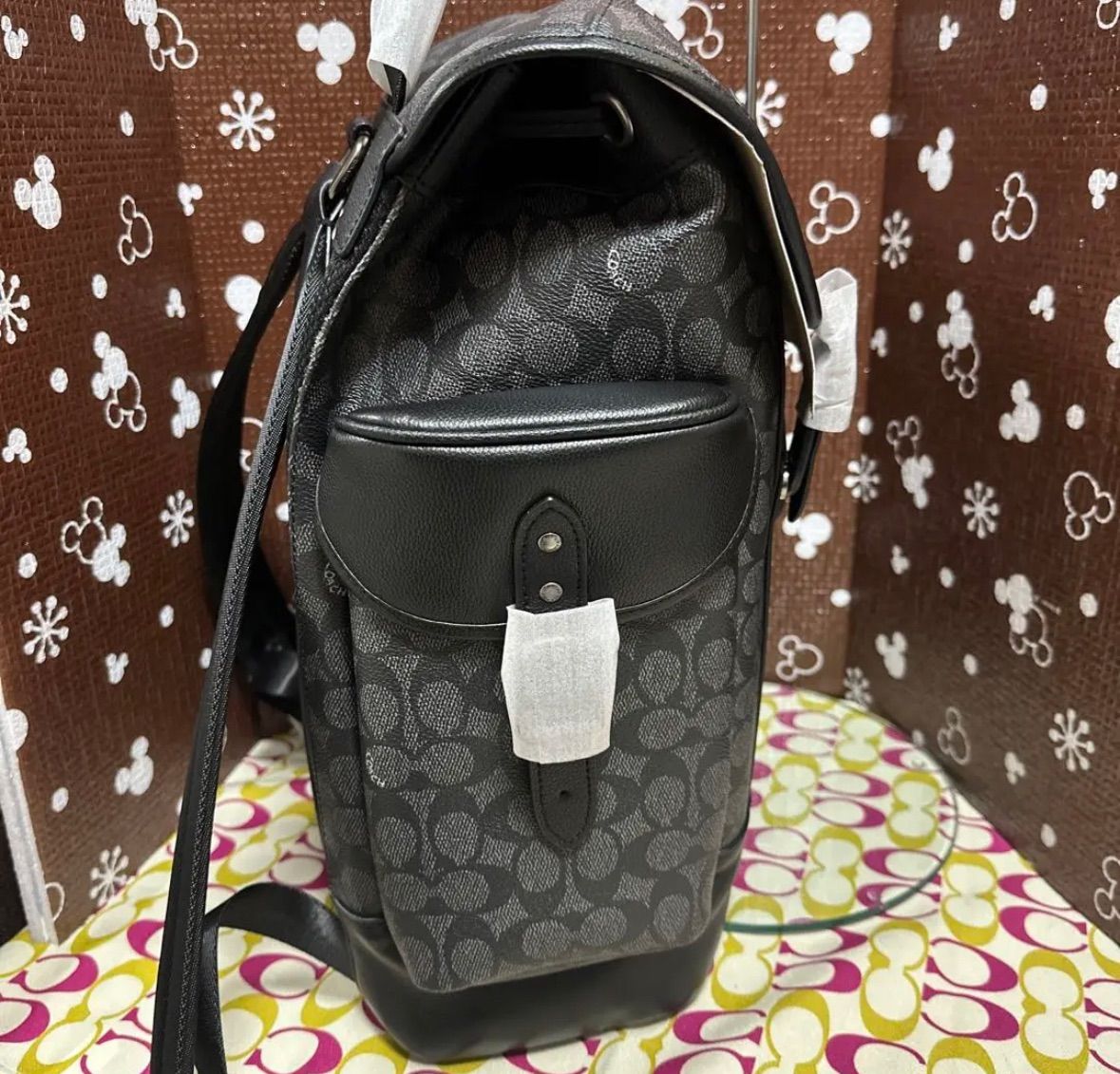 新品☆COACH ヒッチ バックパック シグネチャー キャンバスC7673