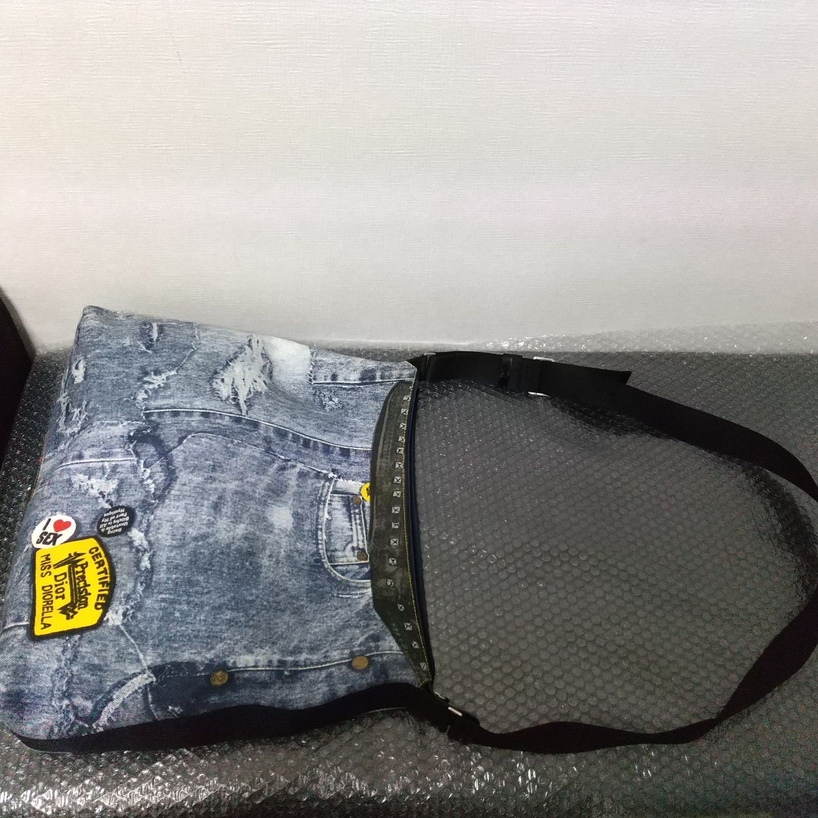 特大サイズ Christian Dior デニムプリント ショルダーバッグ - メルカリ