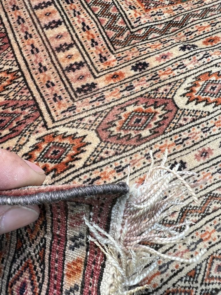 ヴィンテージ ラグ カーペット キリム 186x136cm 絨毯 ペルシャ絨毯 手織り 細長い 長方形 ウール 羊 ビンテージラグ 幾何学 緑系 グリーン ビンテージラグ 大型 大きい ワンルーム バルーチ トルクメン トライバル ラグ MARWIL-DEMENAGEMENTS_CH