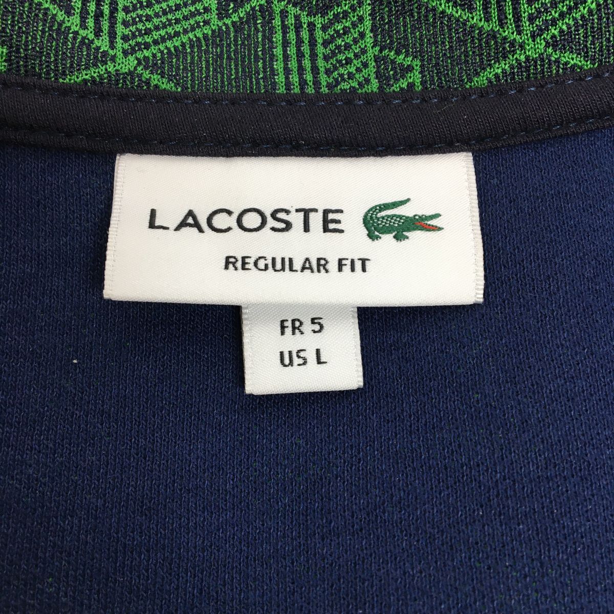 「超美品」LACOSTEモノグラムトラックジャケット黒USM 美品 LACOSTE ラコステ モノグラム ジャカードトラック